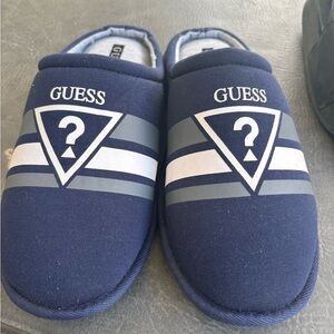 Guess Dark Blue Logo Slippers
